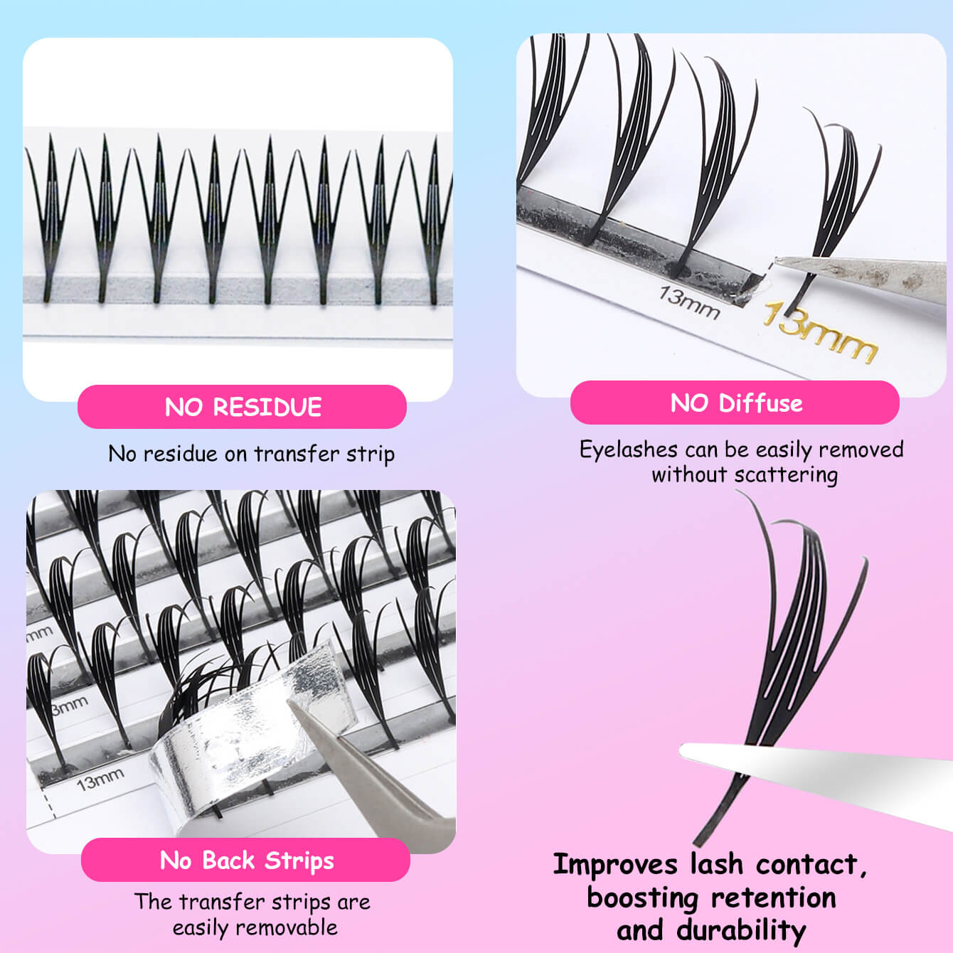 Extensión de pestañas picante de manga