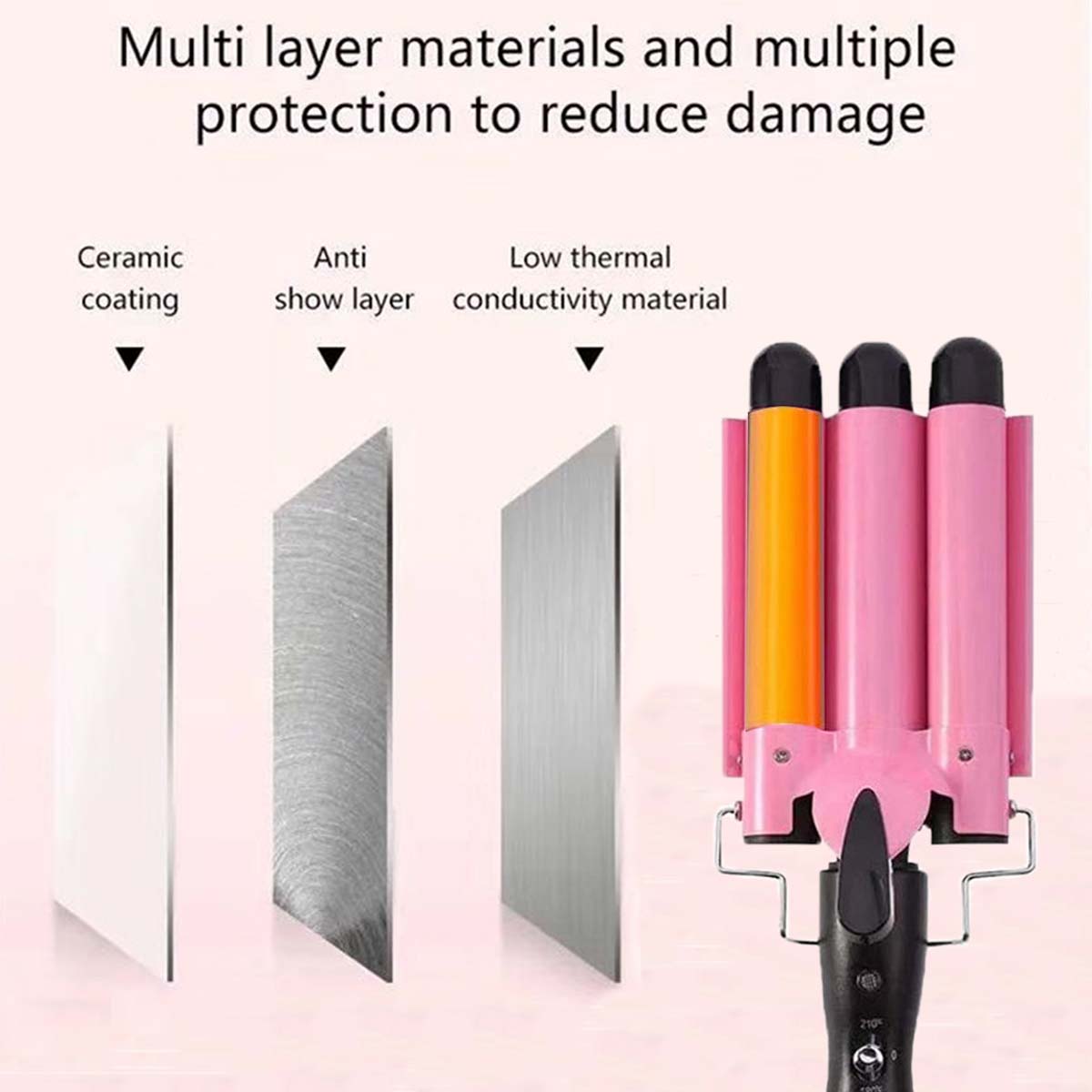 3 Barrels 22mm Hair Curling Iron