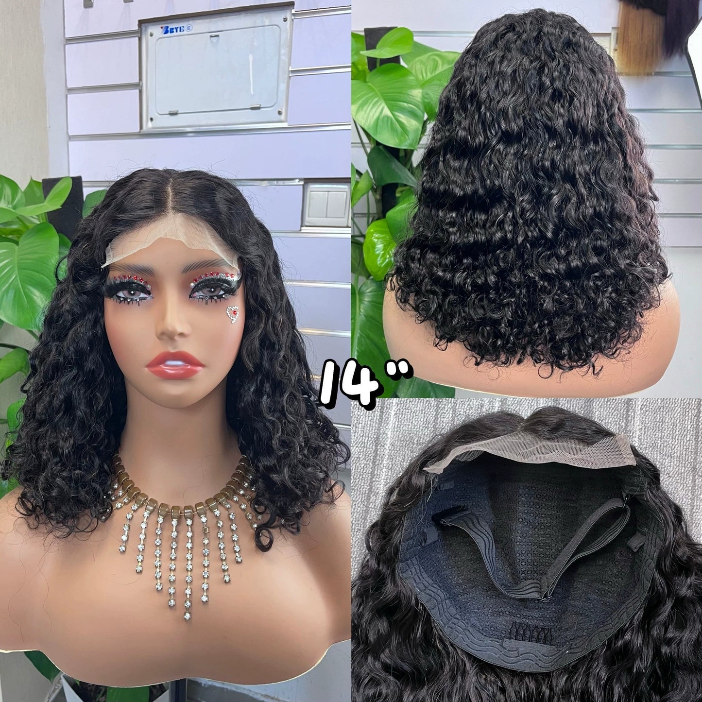 Front Lace Small Curly Wig Cover 5*5 Water Glueless No Gluing Hot Lace Head Covers