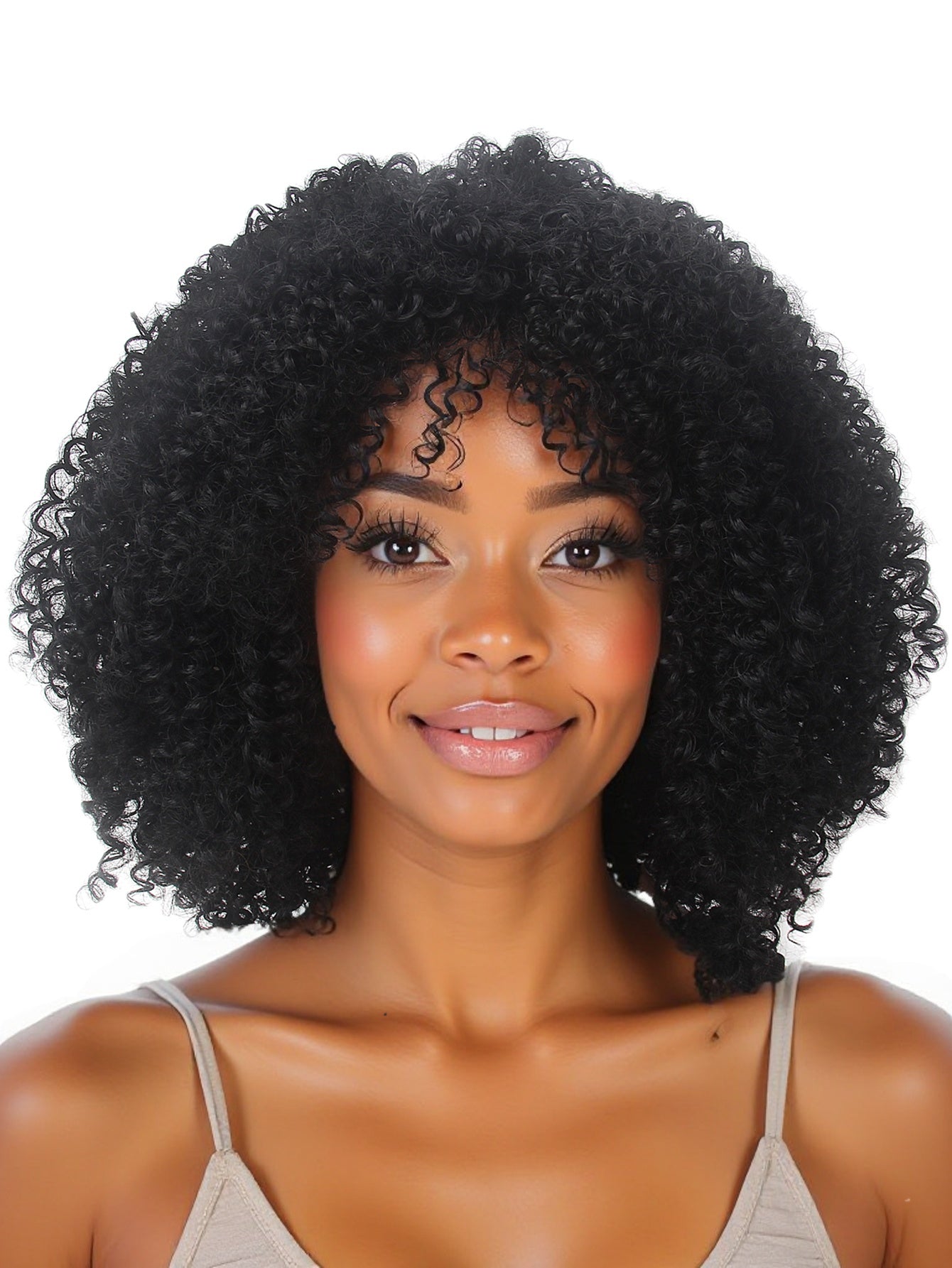 Short Black Curly Afro Wigs for Black Women Kinky Curly Afro Bob Wig for Black Women