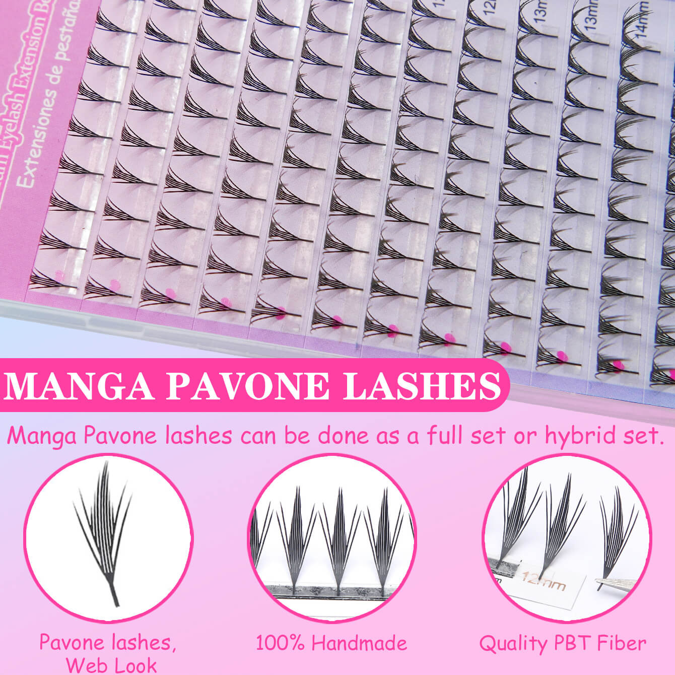 Extensión de pestañas Manga Pavone