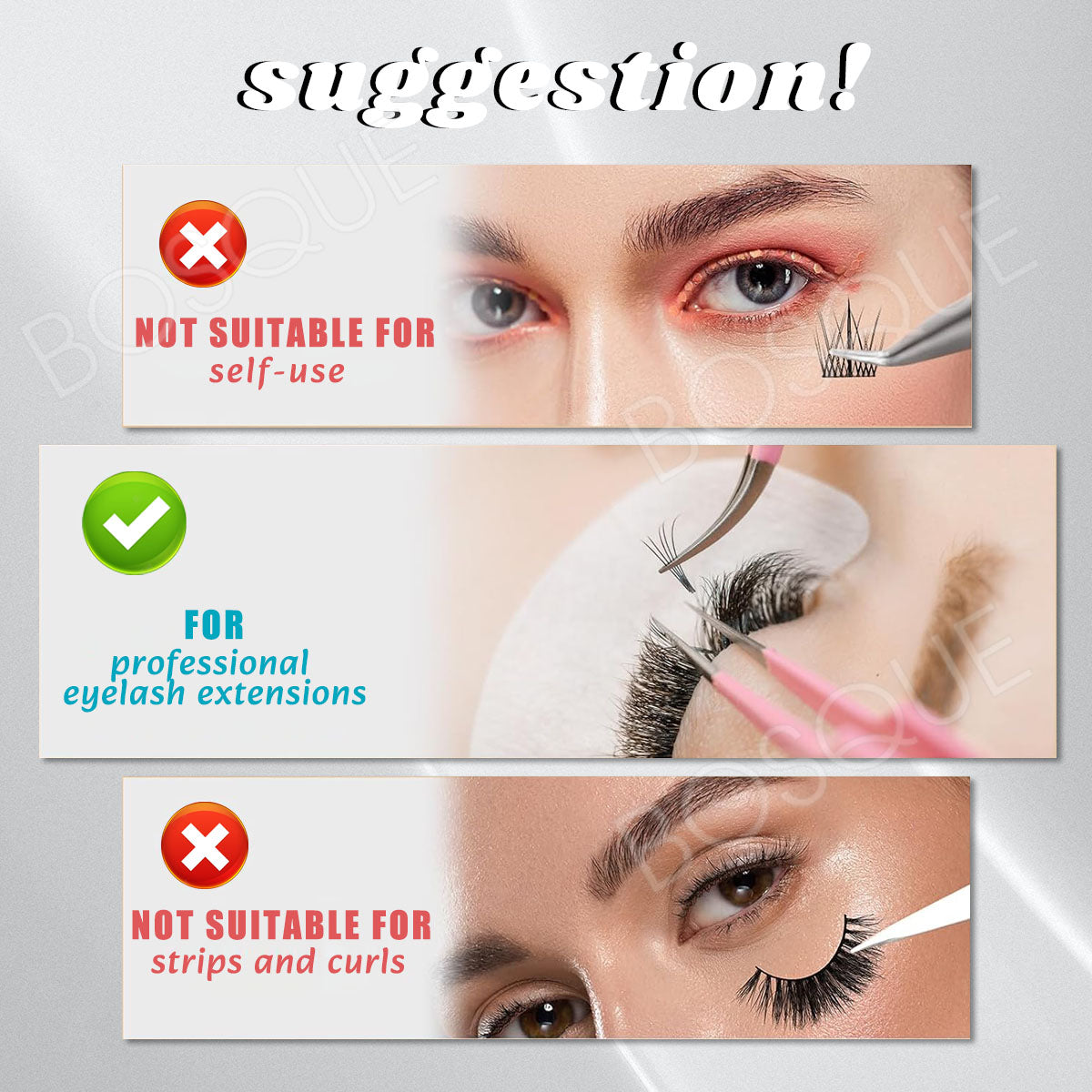 Pegamento para extensiones de pestañas, secado en 1 segundo, color negro, resistente al agua, solo para uso profesional.