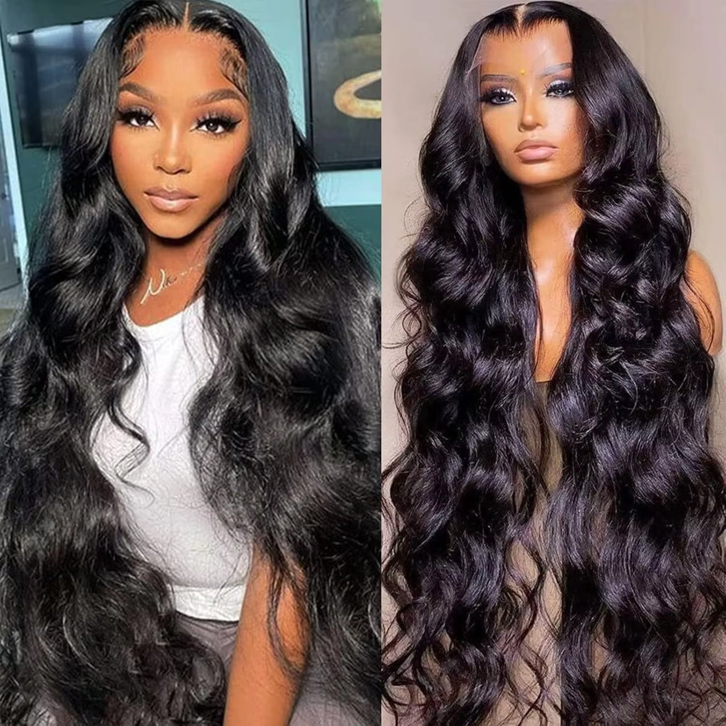 Body Wave Human Hair Lace Front Wig 13x4 Pre Plucked 100% Human Hair Wigs Brazilian Hair Body Wave 200% Density BOSQUE Beauty