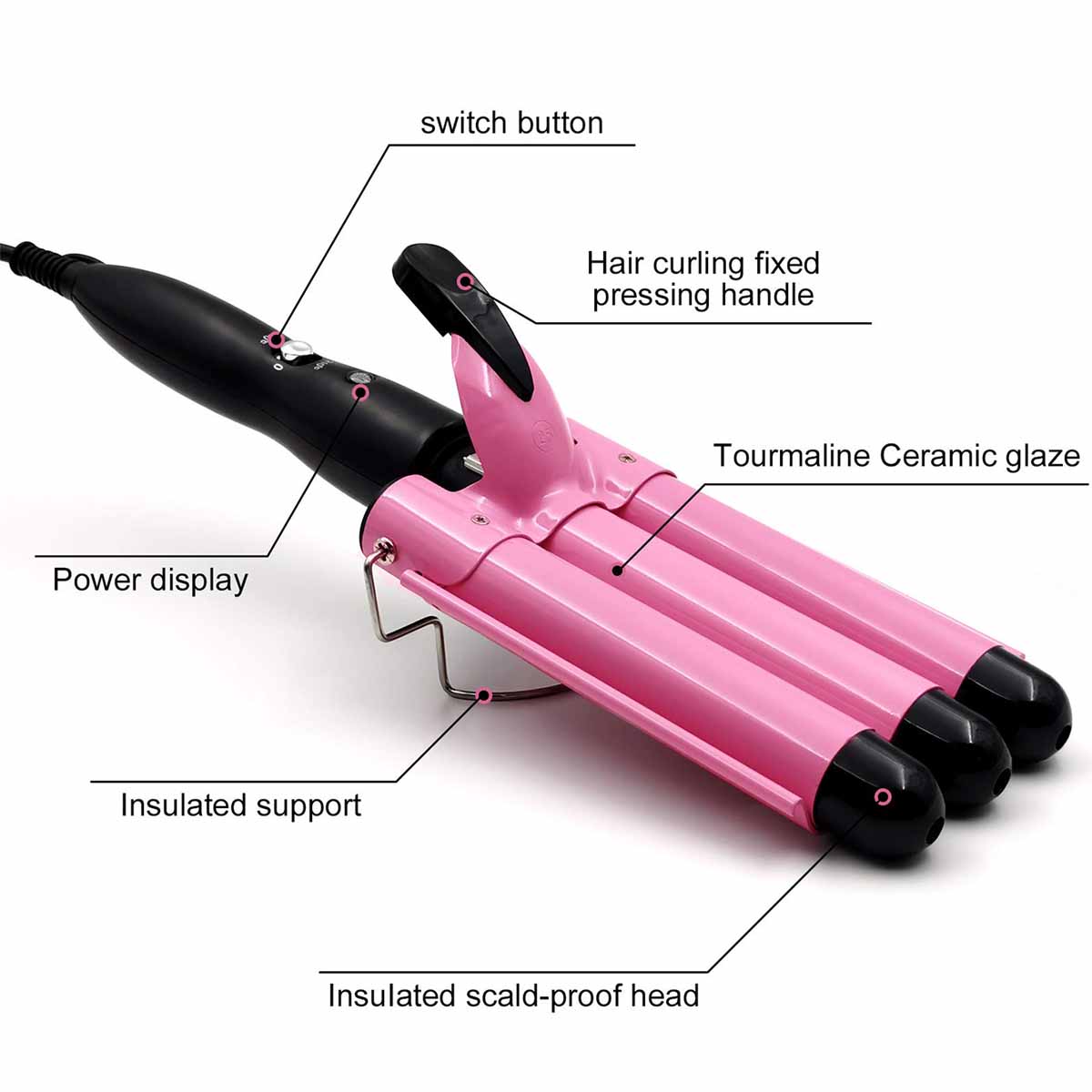 3 Barrels 22mm Hair Curling Iron