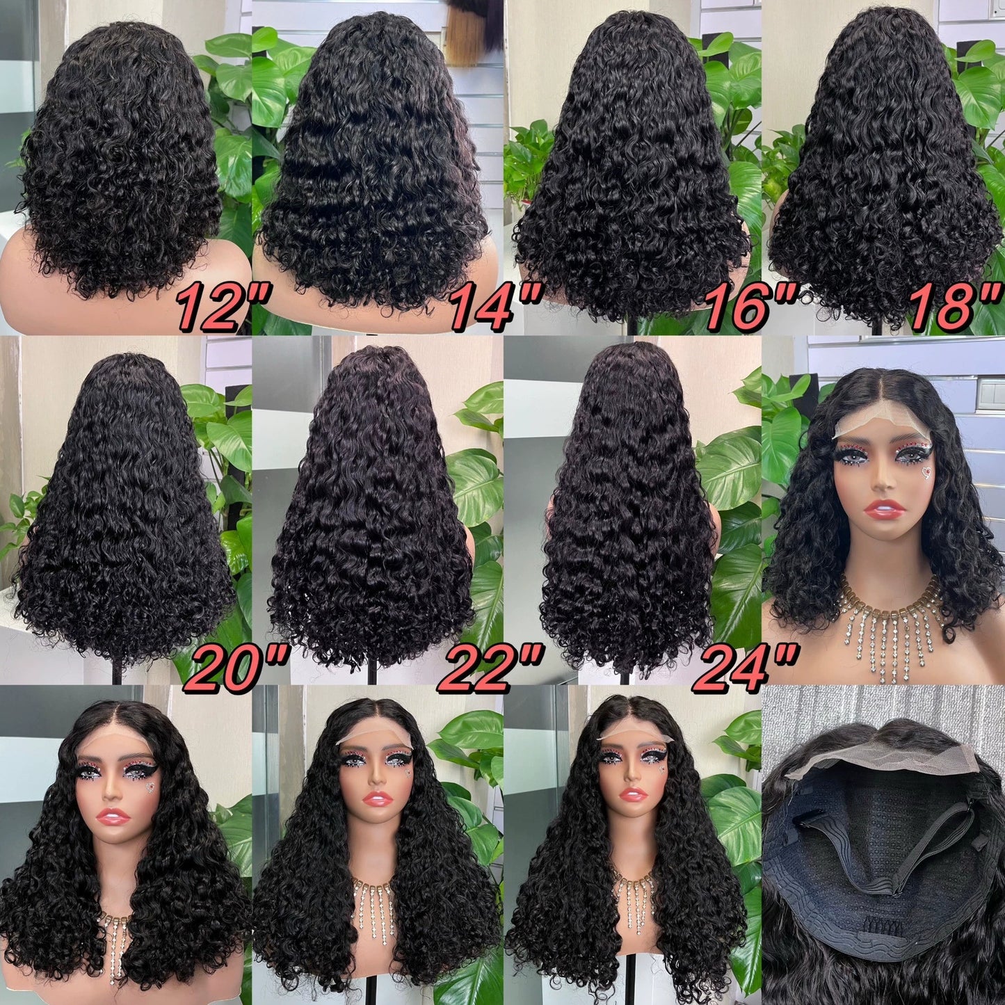 Front Lace Small Curly Wig Cover 5*5 Water Glueless No Gluing Hot Lace Head Covers
