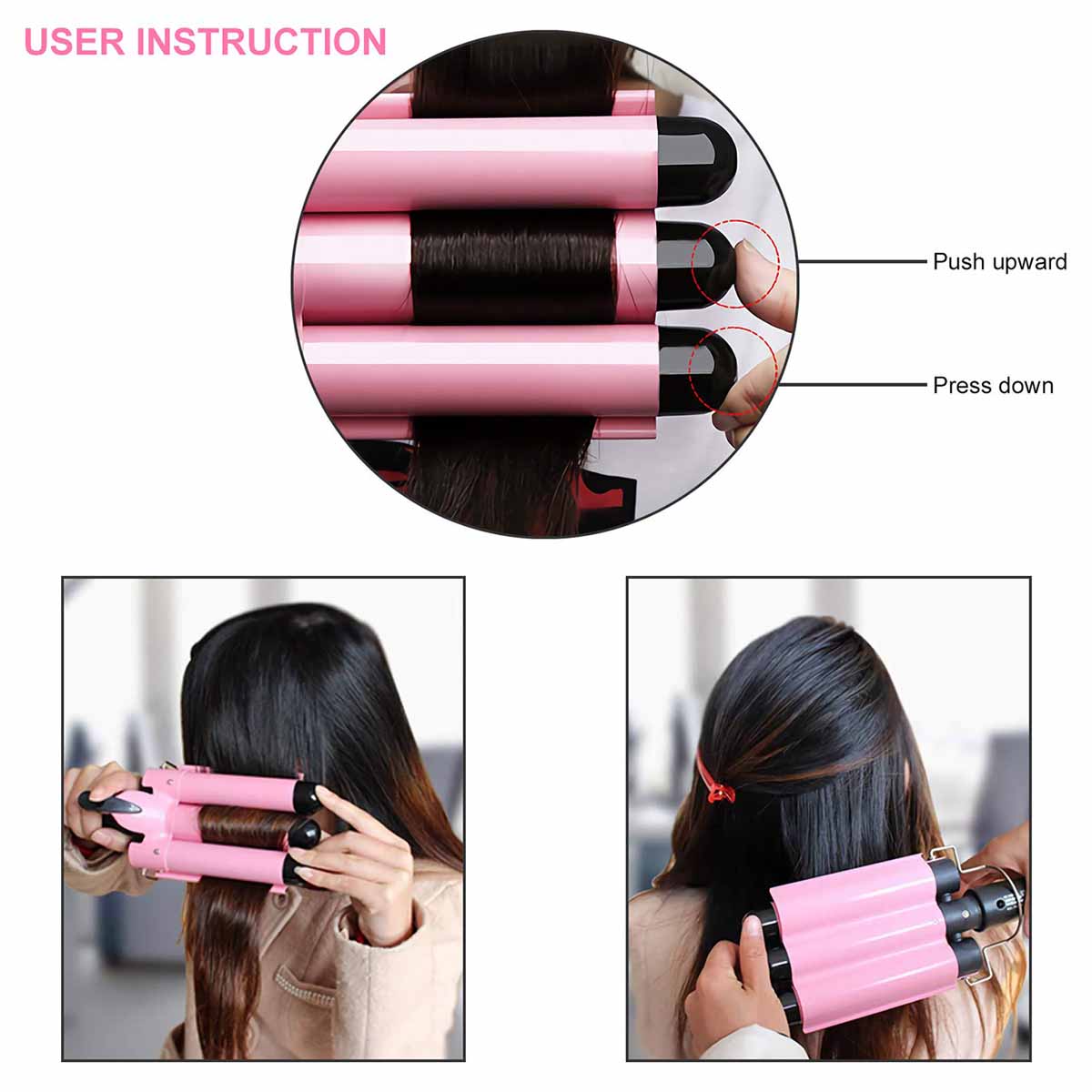 3 Barrels 22mm Hair Curling Iron