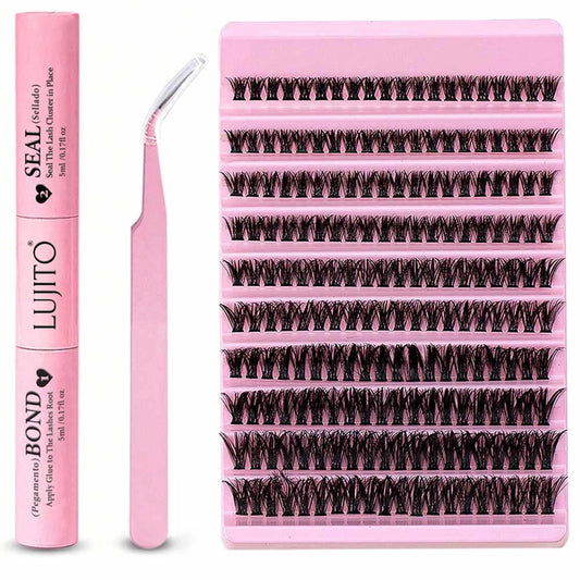 Kit de pestañas postizas en racimo 60D (8-16 mm)