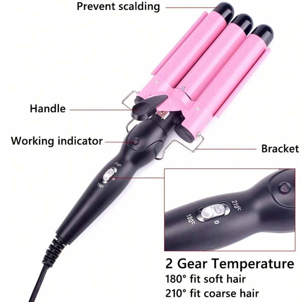 3 Barrels 22mm Hair Curling Iron