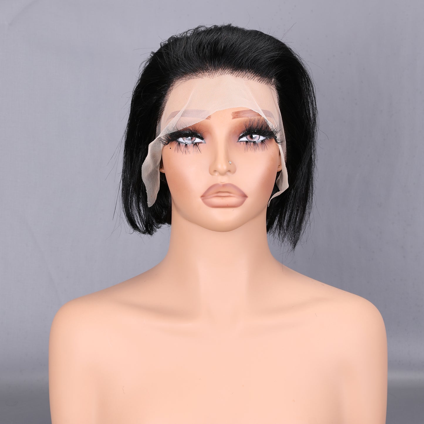 13x4 Lace Frontal Human Hair Wig 200% Density Short Curly Bob Pre Plucked & Bleached Knots BOSQUE Beauty