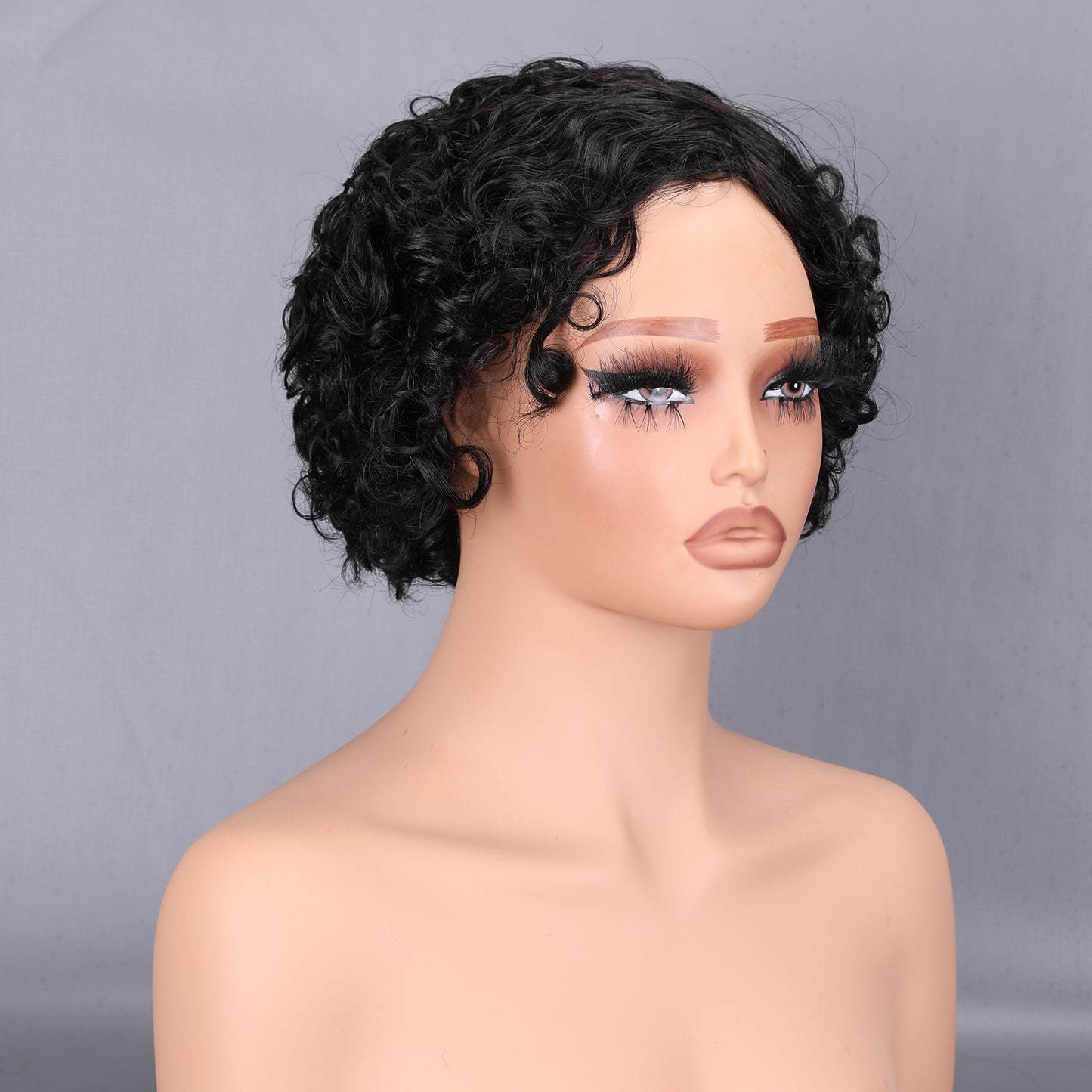 200% Density Short Human Hair Wig Glueless Wear Natural Black for Daily Use BOSQUE Beauty