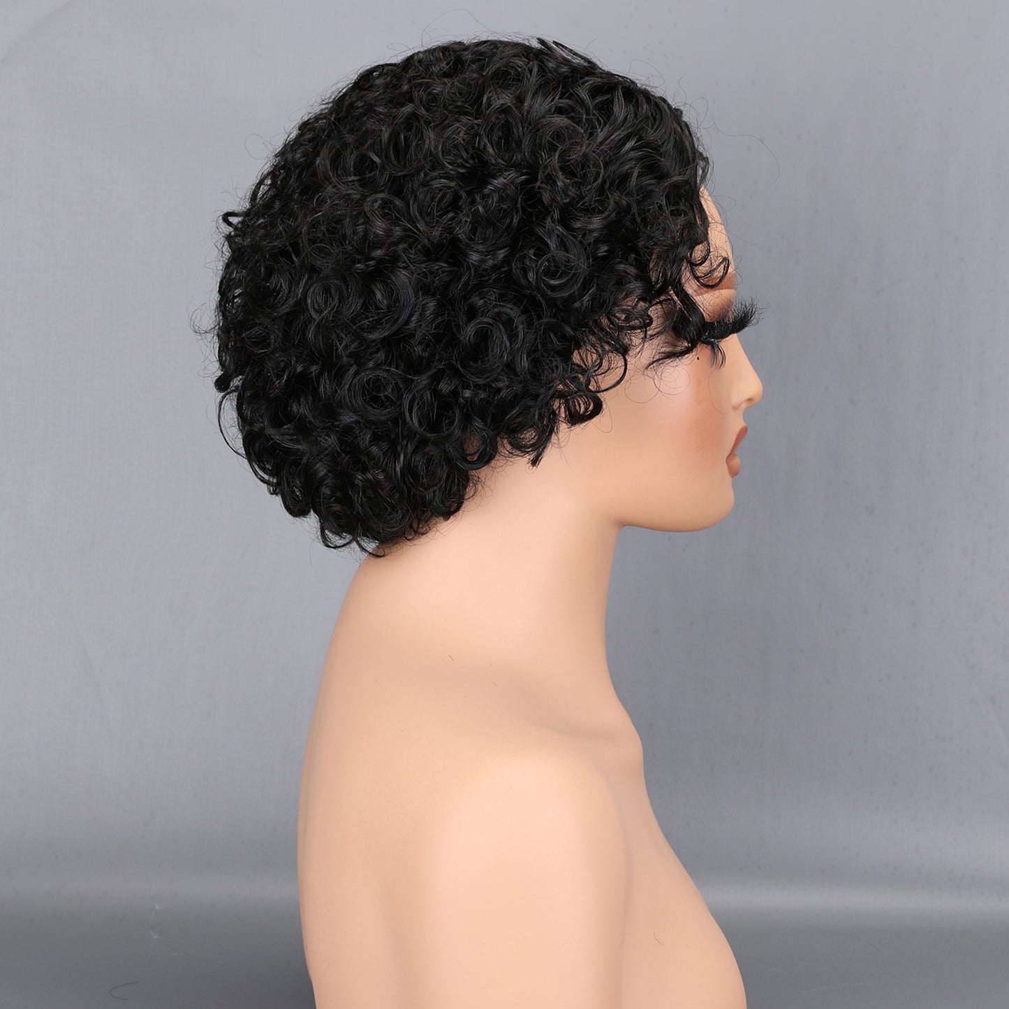 200% Density Short Human Hair Wig Glueless Wear Natural Black for Daily Use BOSQUE Beauty