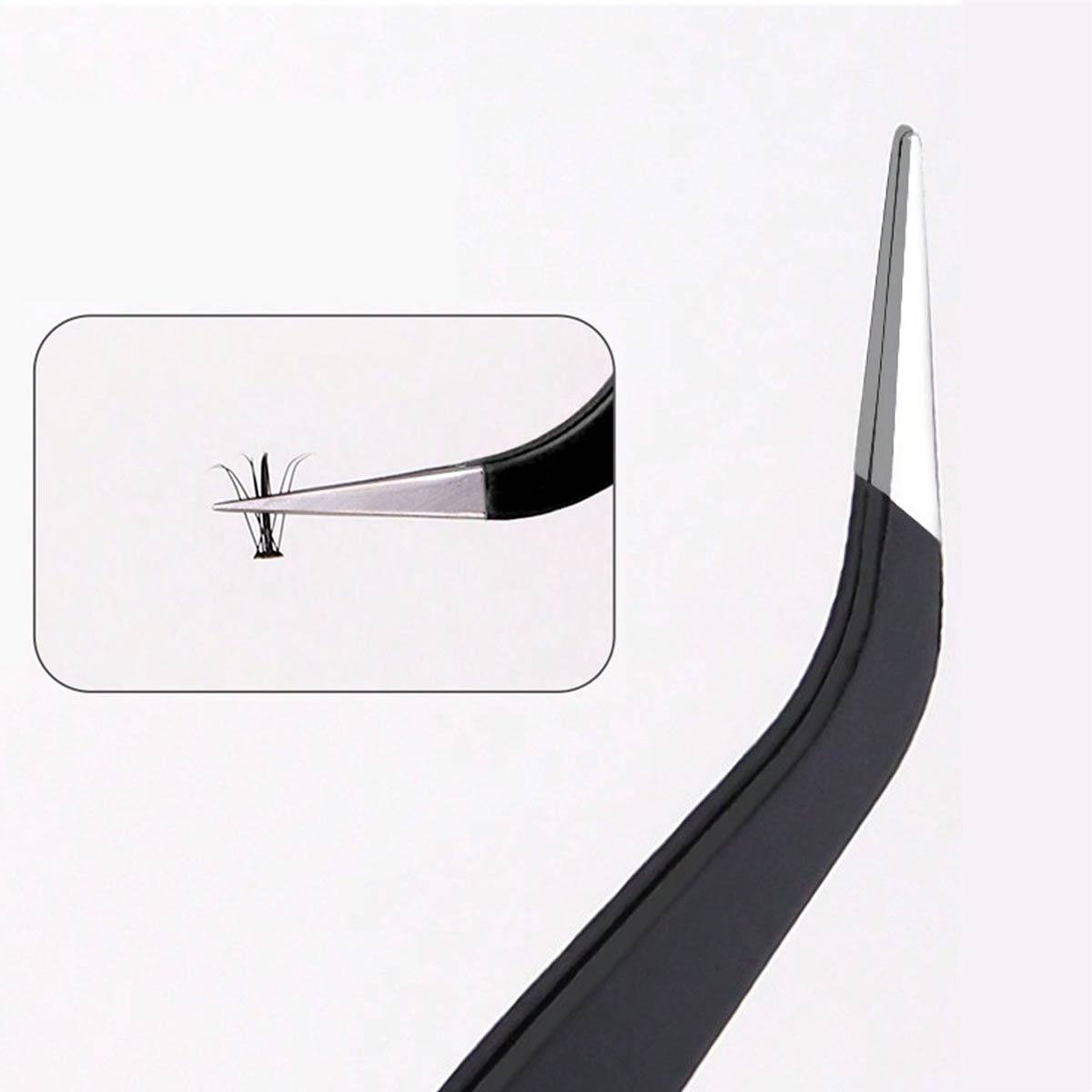 Elbow eyelash tweezers are suitable for picking up Cluster Lashes