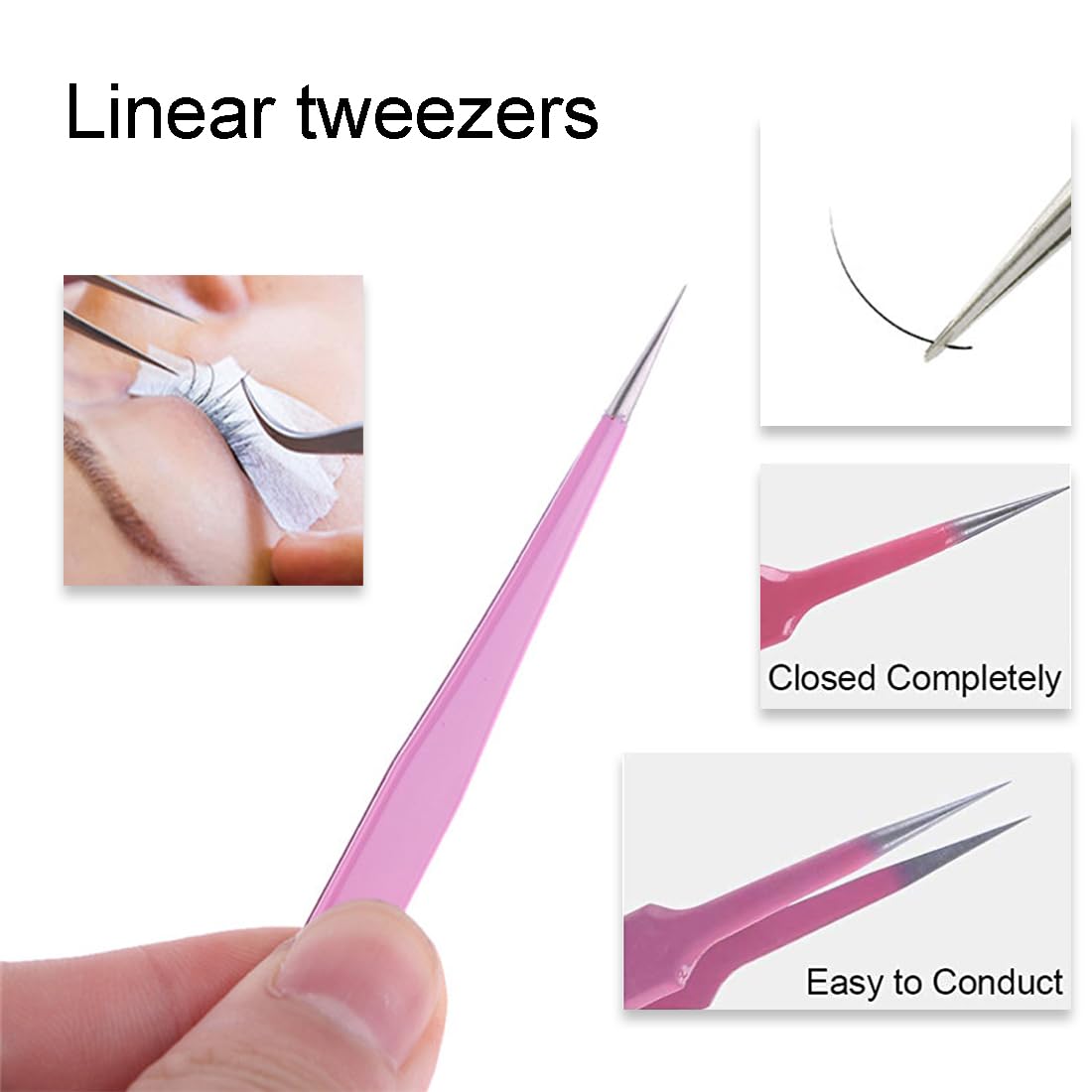 Function of straight eyelash tweezers