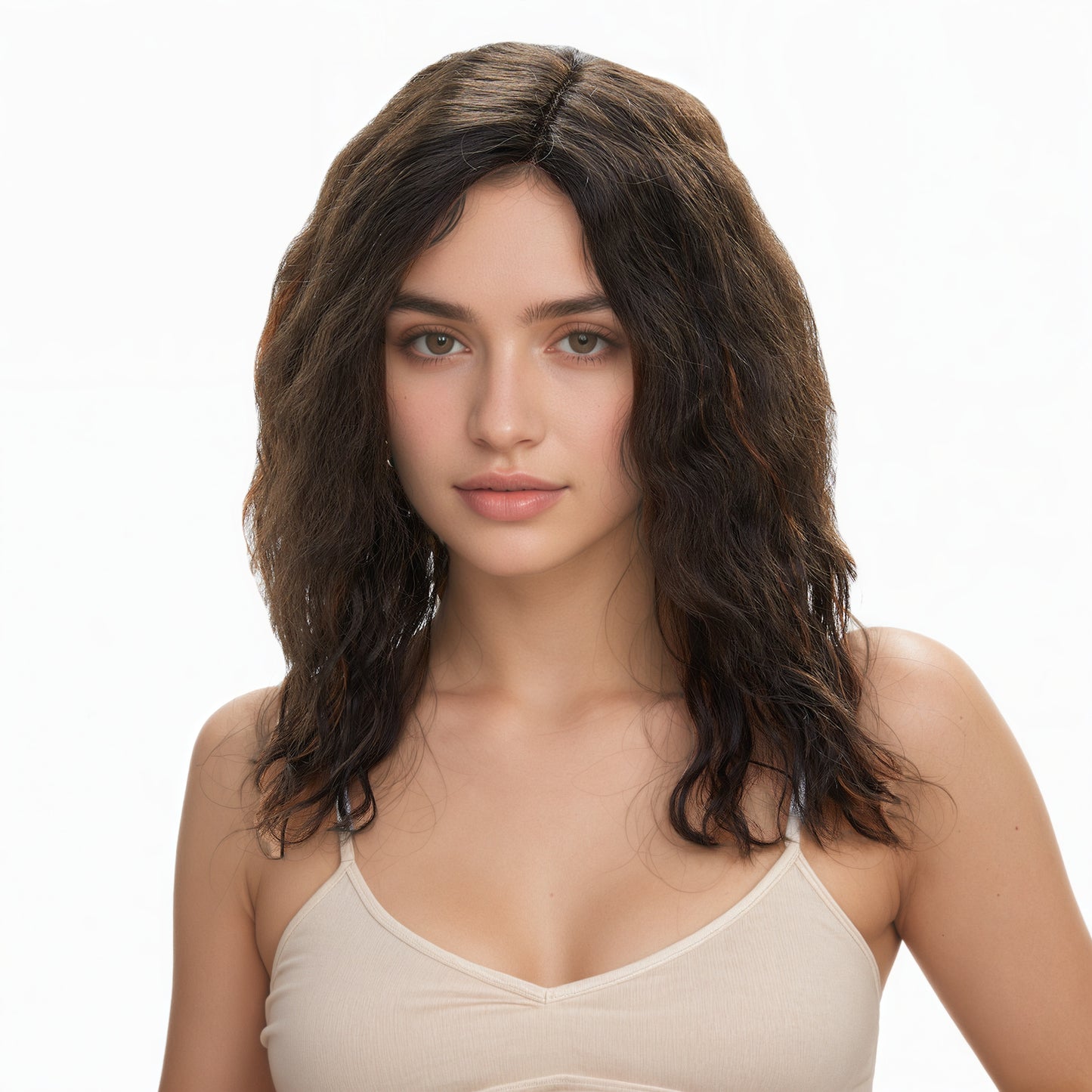 Natural Wave Short Women Lace Front Synthetic Wigs 180 Density Side Part Synthetic Hair
