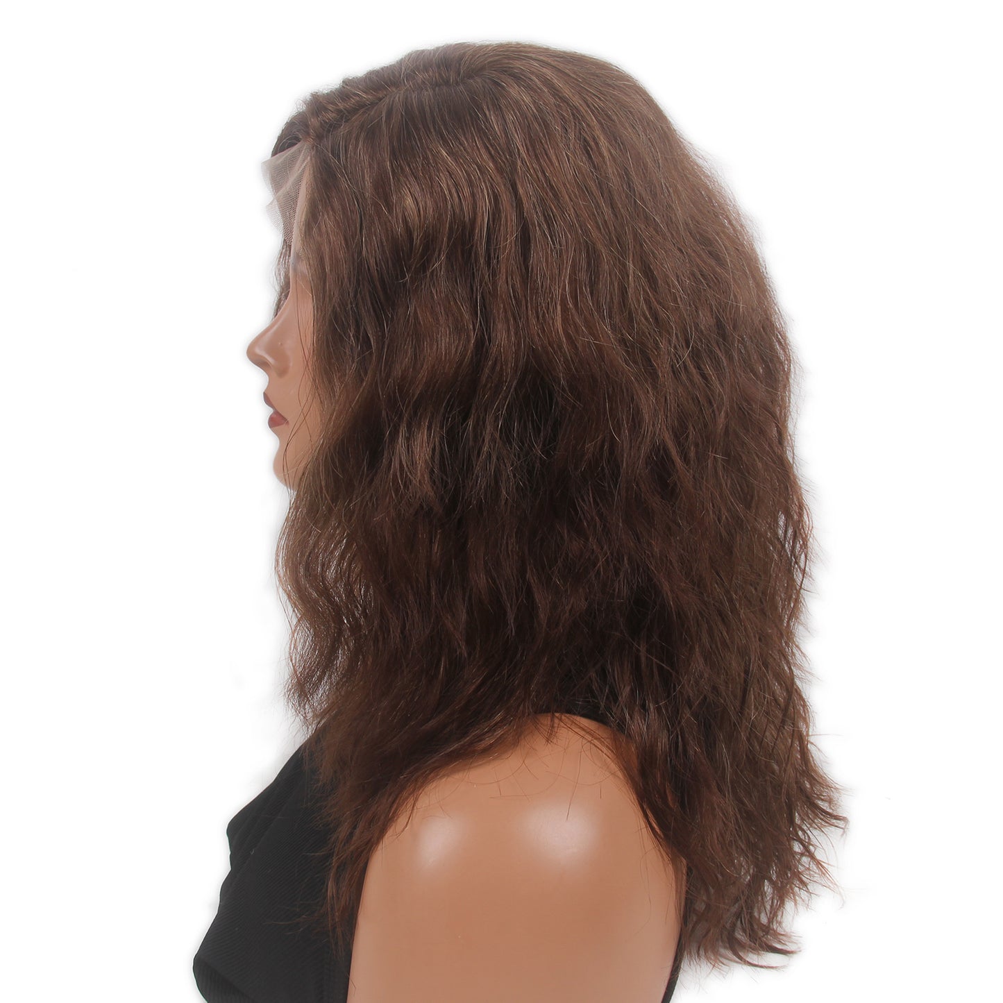 Natural Wave Short Lace Front Synthetic Wigs 6X4X0.5 T-Part Lace Wig 18inch
