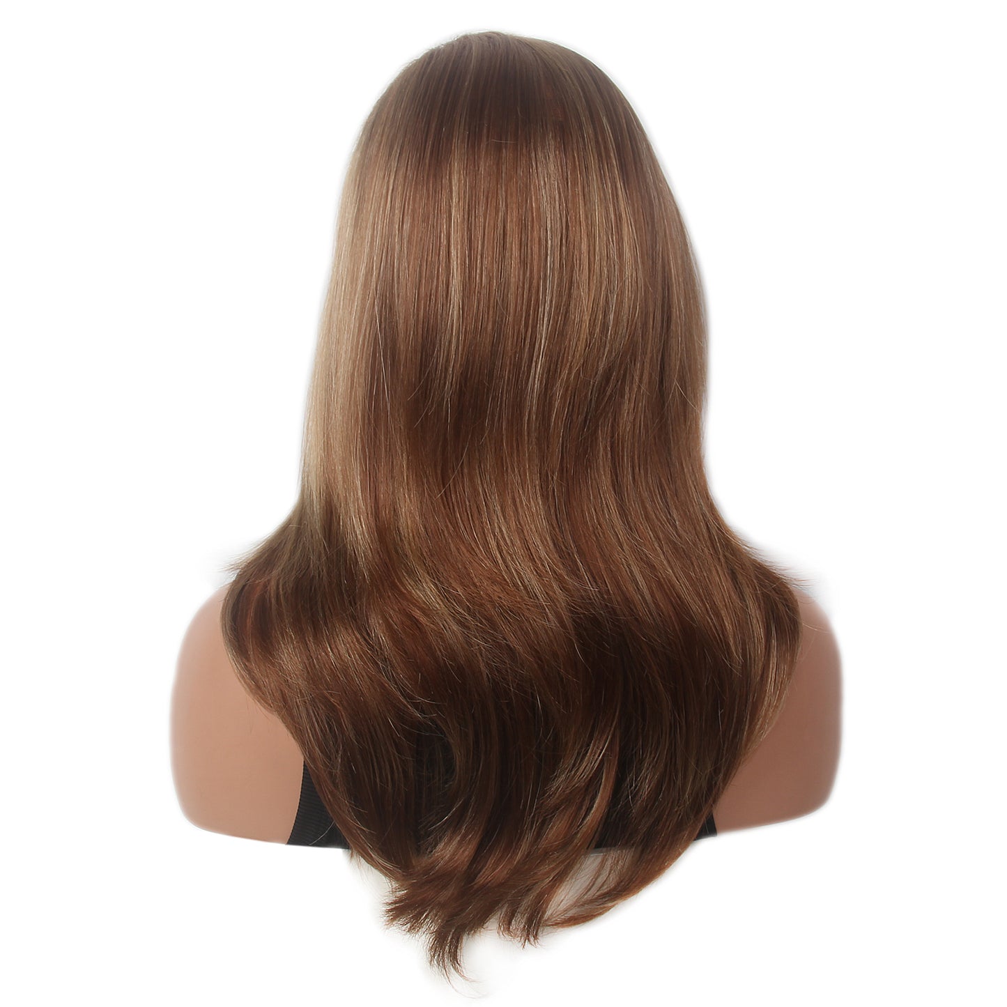 Brown Highlight Natural Wave Short Women Lace Front Synthetic Wigs