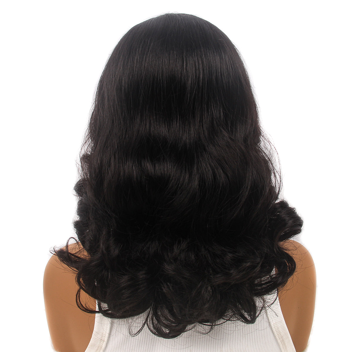 Black Lace Front Wigs Loose Wave Front Wigs Synthetic Glueless Wavy Bob Wig