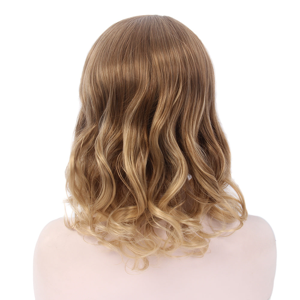 Curly Bob Wigs Short Waving Middle Part for Women, Perfect for Cosplay, Halloween, and Everyday Use