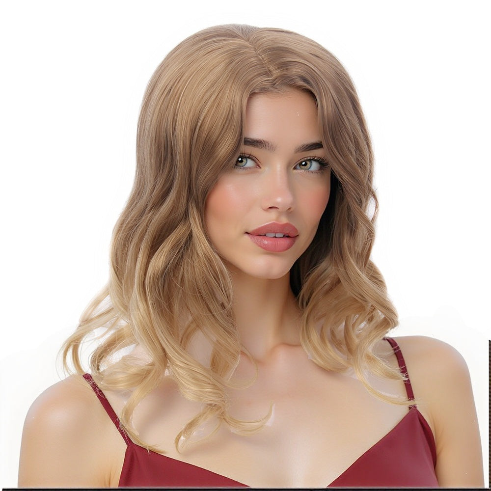 Curly Bob Wigs Short Waving Middle Part for Women, Perfect for Cosplay, Halloween, and Everyday Use