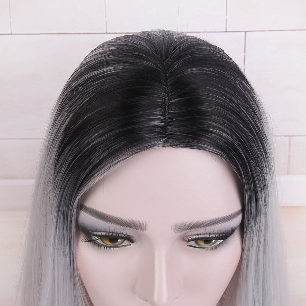Bob Wigs Short Straight Middle Part Synthetic Hair for Women