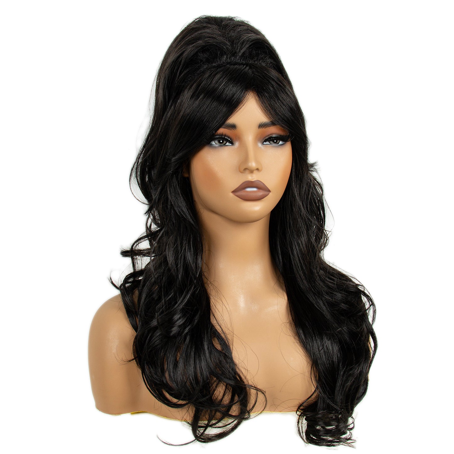 Synthetic Black Amy Winehouse Style Wig High Quality Fibre 60's style