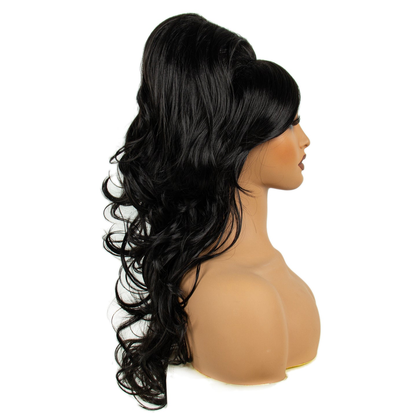 Synthetic Black Amy Winehouse Style Wig High Quality Fibre 60's style