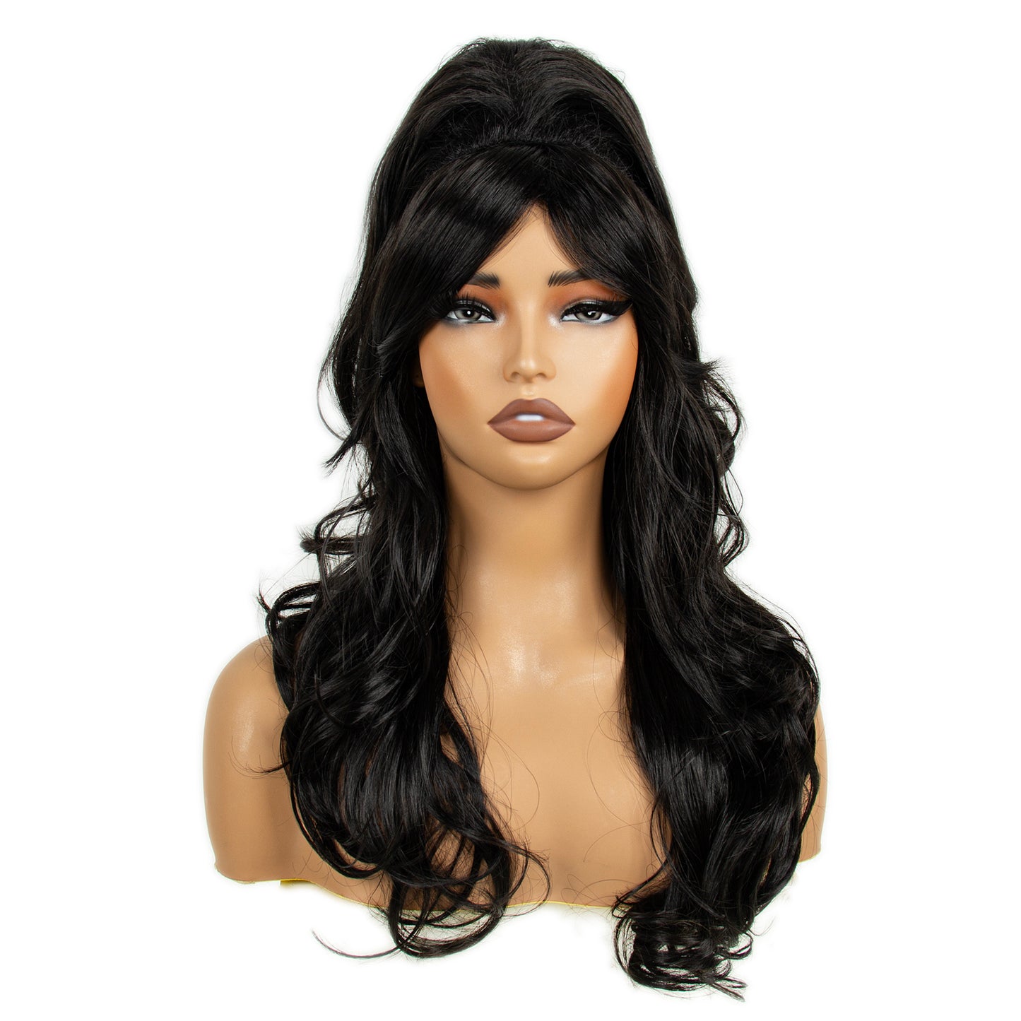Synthetic Black Amy Winehouse Style Wig High Quality Fibre 60's style
