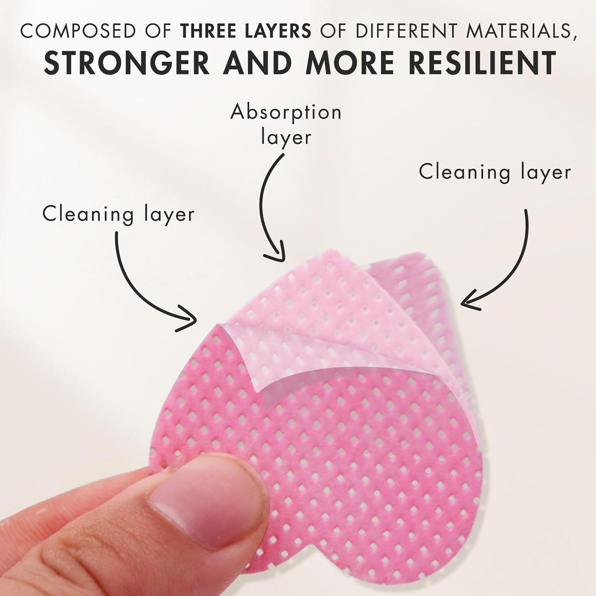 Made of three layers of different materials, it is stronger and more flexible