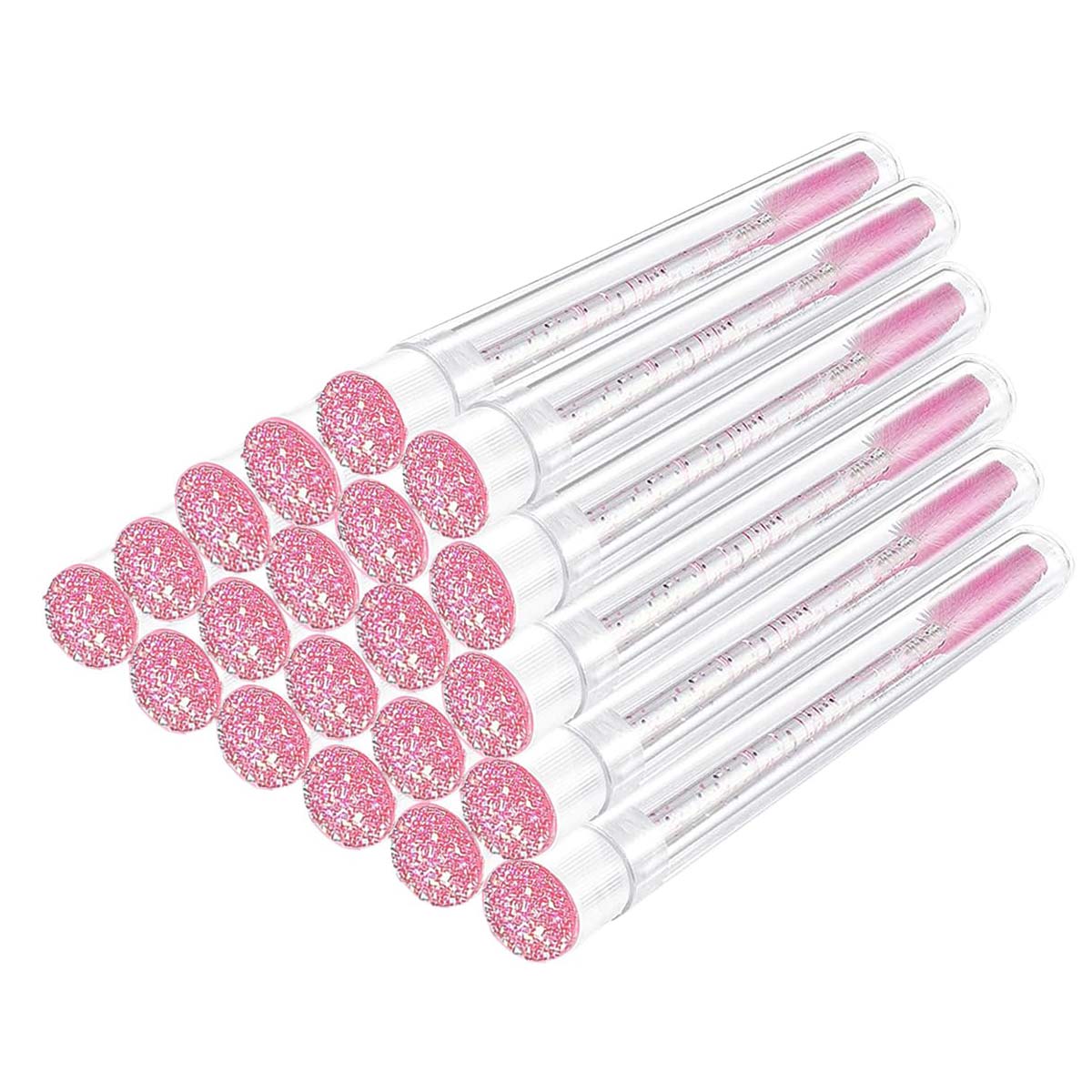 Crystal eyelash brush with transparent tube