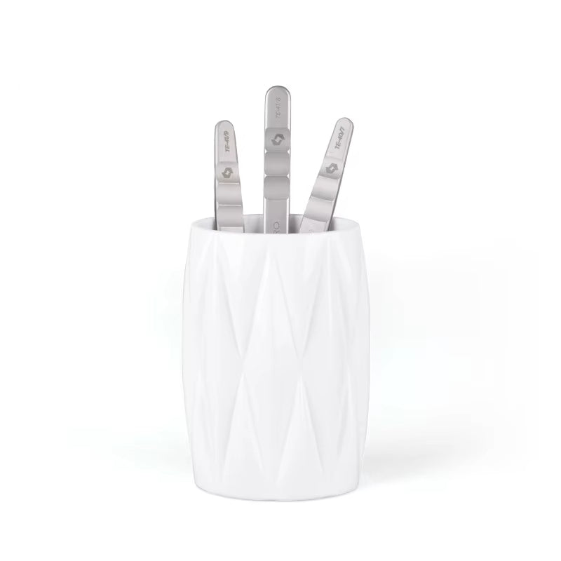 Multi-form Professional Eyelash Forceps Cup Tweezers Precision Lash Application Durable Forceps Cup with Anti-Slip Grip