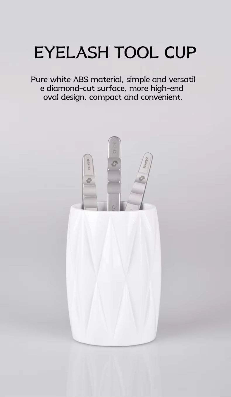 Multi-form Professional Eyelash Forceps Cup Tweezers Precision Lash Application Durable Forceps Cup with Anti-Slip Grip
