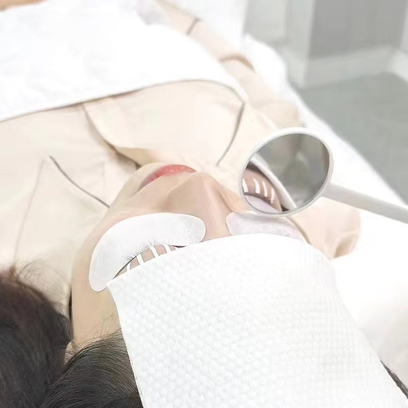 Eyelash White and Round Observation Mirror High-Quality White Round Eyelash Observation Mirror for Detailed Inspection