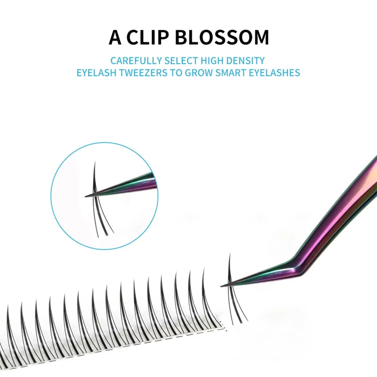 New Product Hot Sale Rainbow Stainless Steel Tweezers Compact and Durable Beauty Makeup Eyelash Tweezers