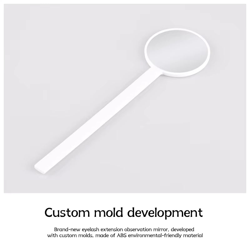 Eyelash White and Round Observation Mirror High-Quality White Round Eyelash Observation Mirror for Detailed Inspection