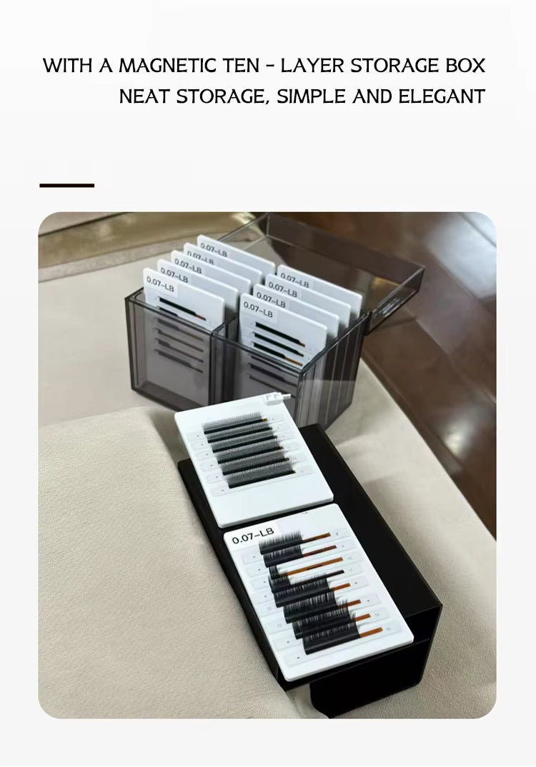 Twelve Per Box False Eyelash Display Board Magnetic Black Eyelash Board Eyelash Grafting Hair Extension Table
