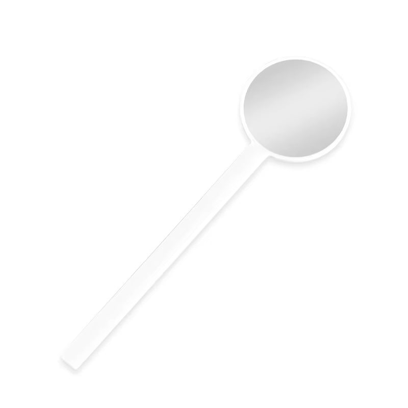 Eyelash White and Round Observation Mirror High-Quality White Round Eyelash Observation Mirror for Detailed Inspection