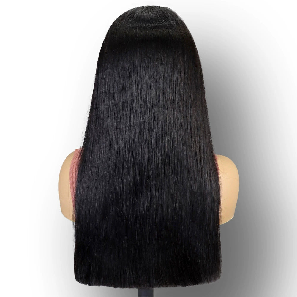 Head Covering Natural Long Straight Hair Wig 13X4 Front Lace 100% Human Hair