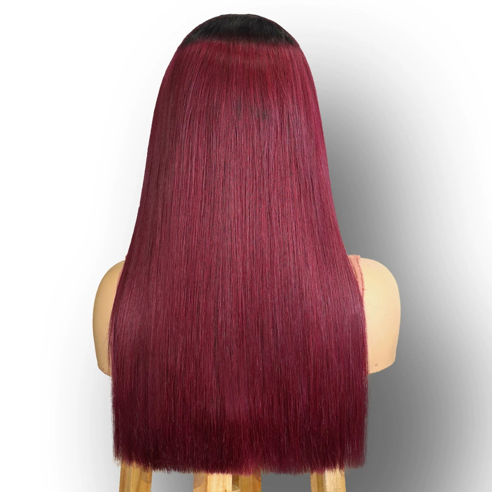 Head Covering Natural Long Straight Hair Wig 13X4 Front Lace 100% Human Hair