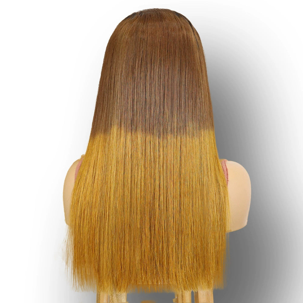 Head Covering Natural Long Straight Hair Wig 13X4 Front Lace 100% Human Hair