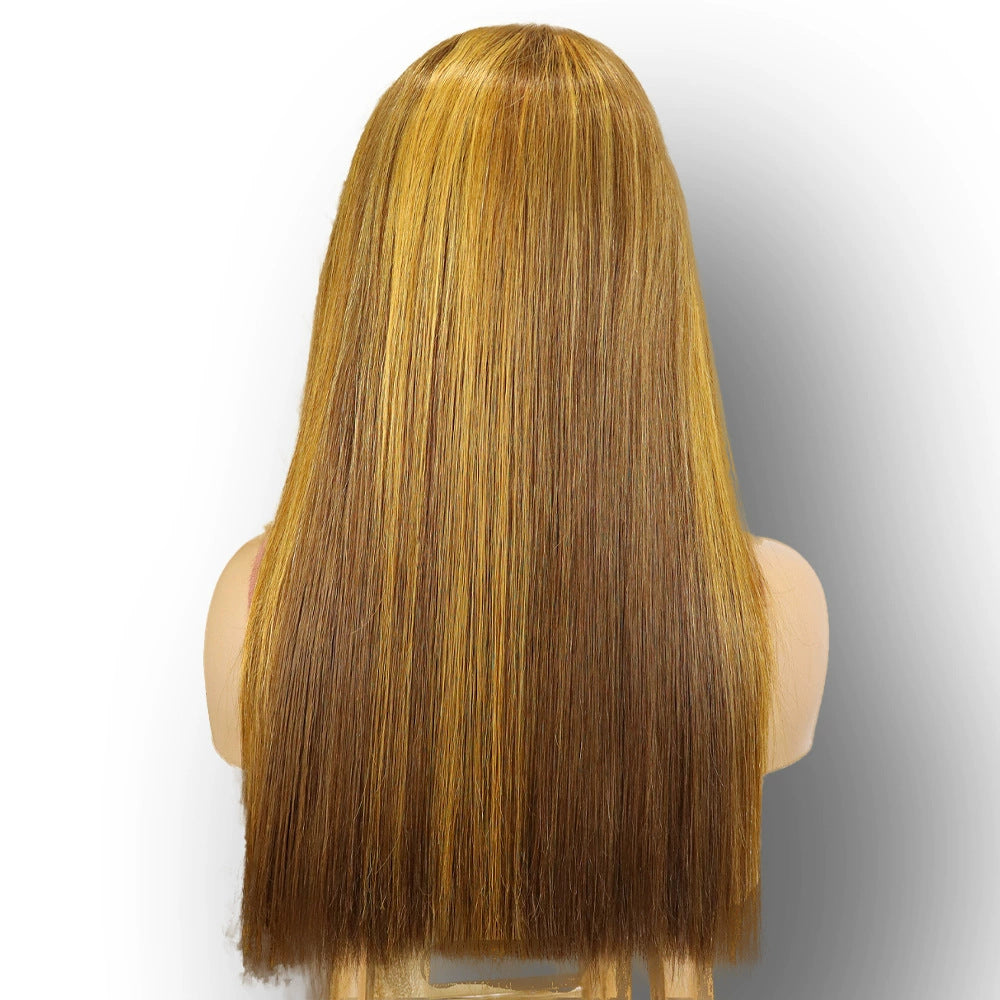 Head Covering Natural Long Straight Hair Wig 13X4 Front Lace 100% Human Hair