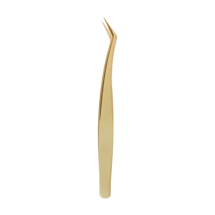 Light Pressure Gold Silver Stainless Steel Eyelash Tweezers with High Visibility & Durability
