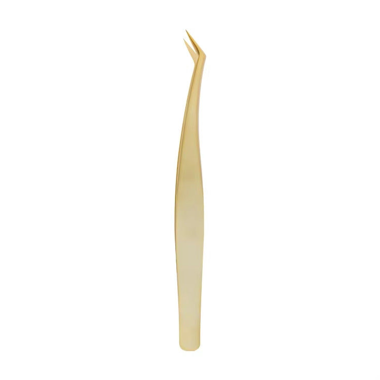 Light Pressure Gold Silver Stainless Steel Eyelash Tweezers with High Visibility & Durability