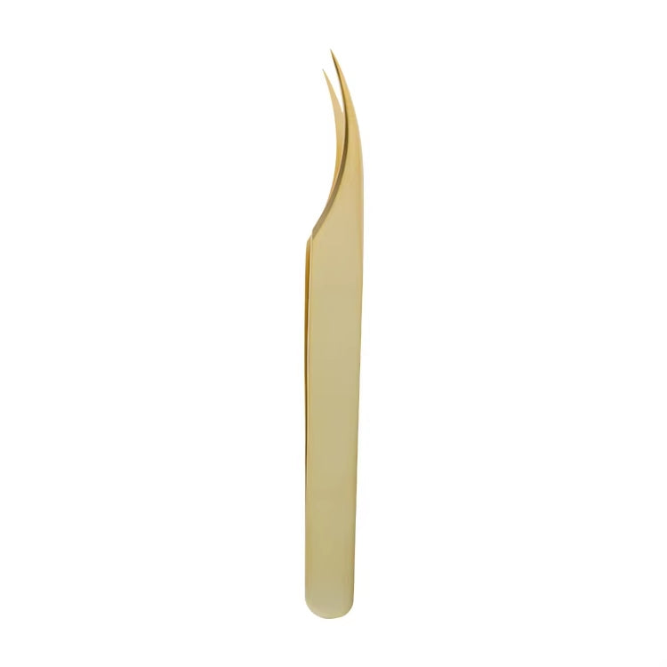 Light Pressure Gold Silver Stainless Steel Eyelash Tweezers with High Visibility & Durability