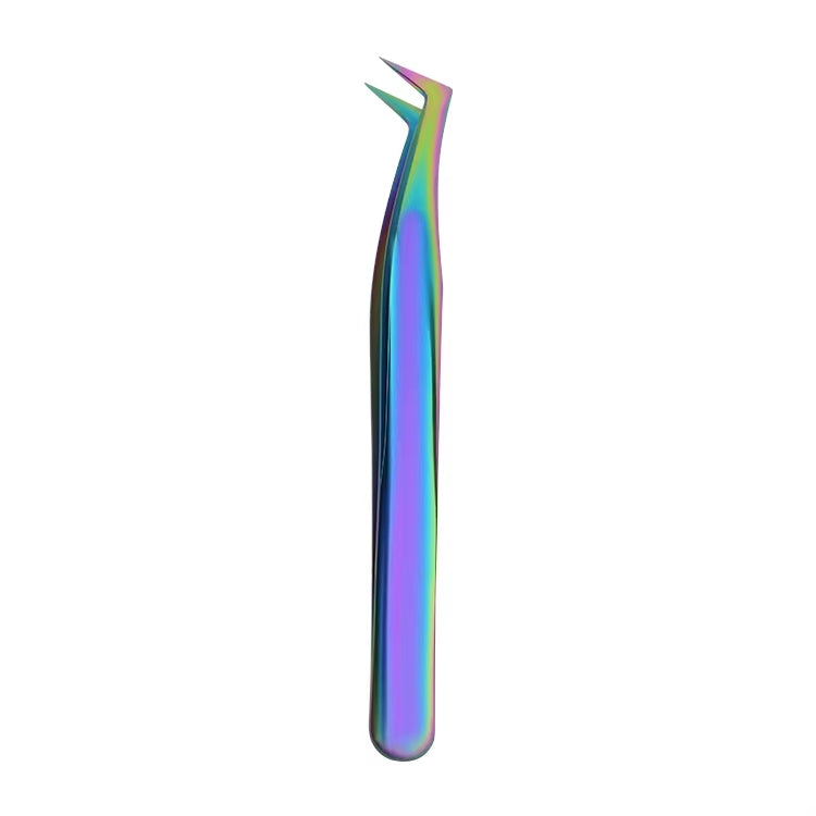 New Product Hot Sale Rainbow Stainless Steel Tweezers Compact and Durable Beauty Makeup Eyelash Tweezers