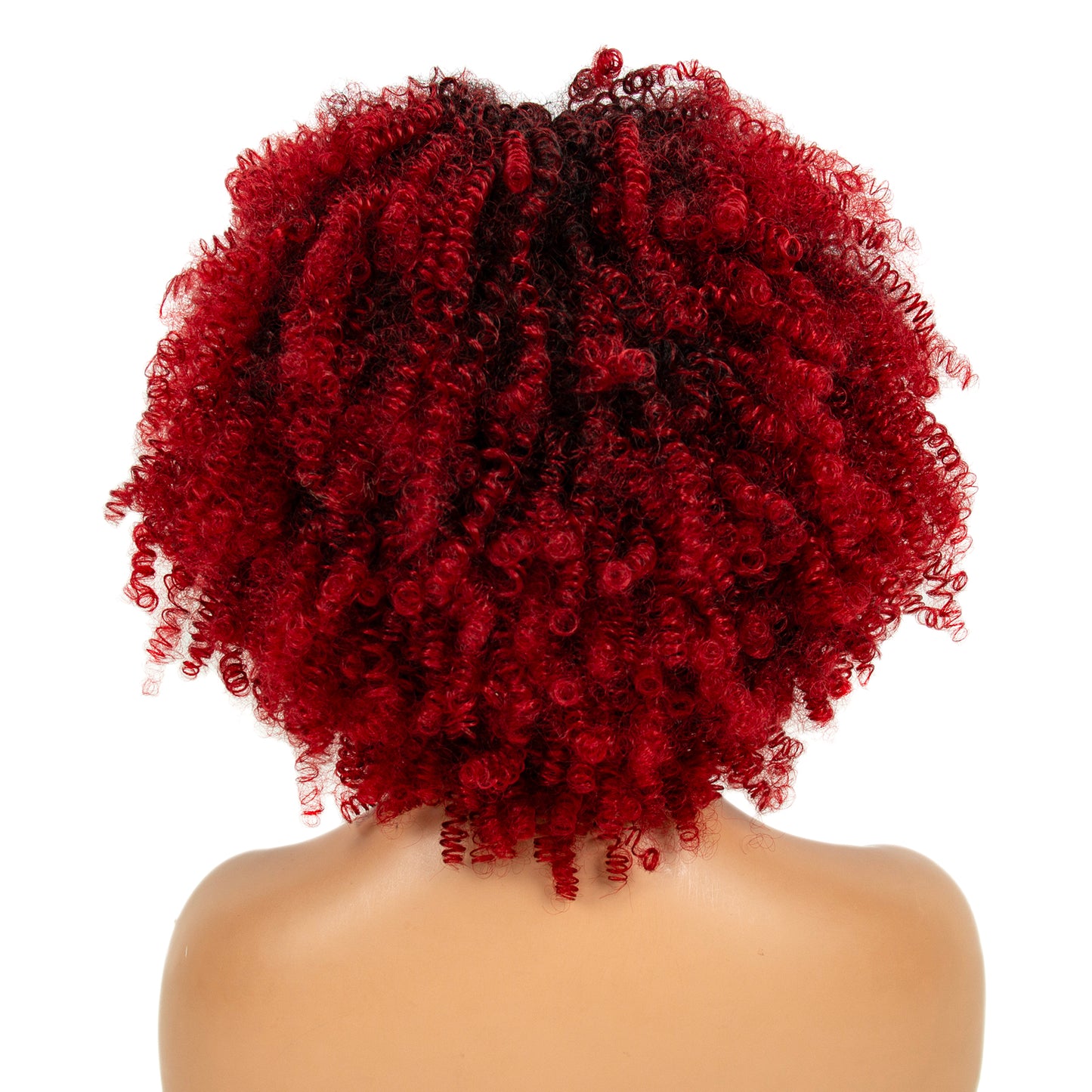 Short Afro Kinky Curly Wigs With Bangs For Black Women