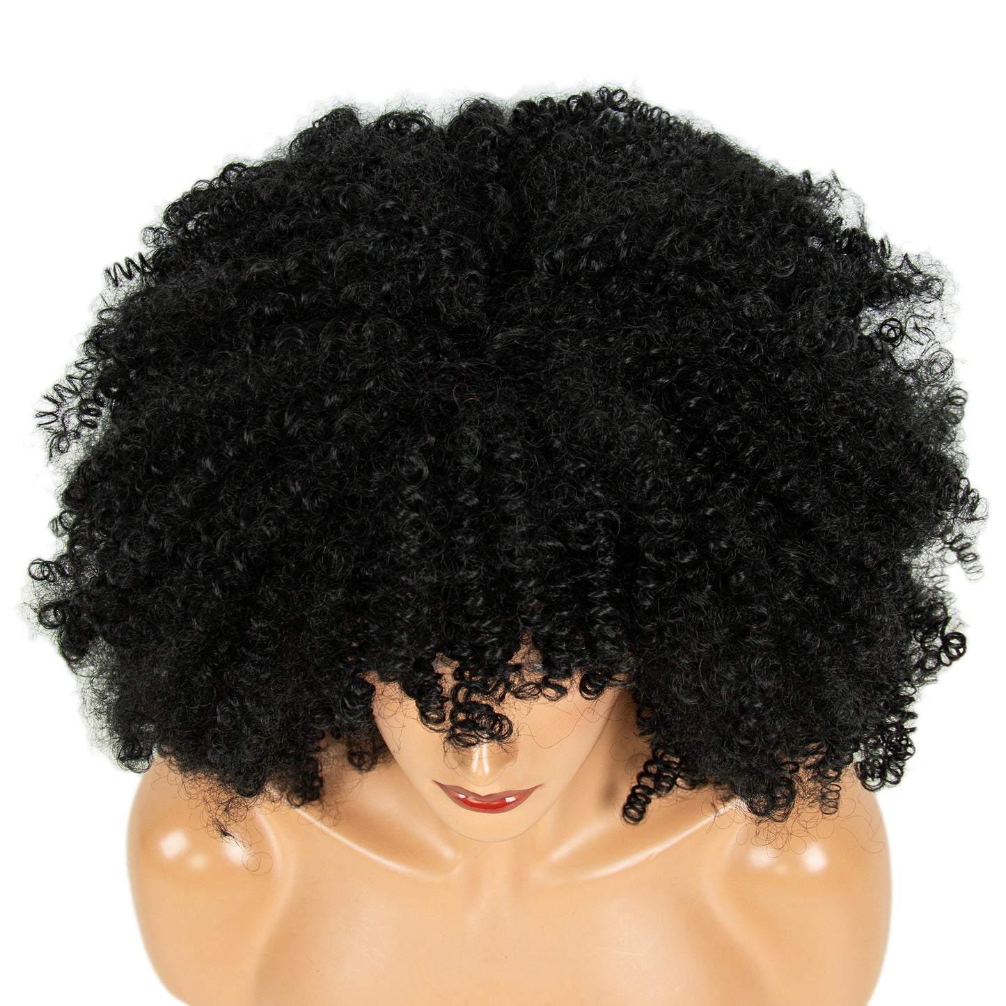 Short Afro Kinky Curly Wigs For Black Women Black Synthetic Cosplay African Wigs