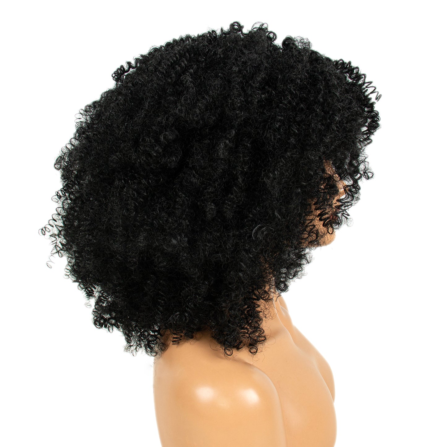 Short Afro Kinky Curly Wigs For Black Women Black Synthetic Cosplay African Wigs