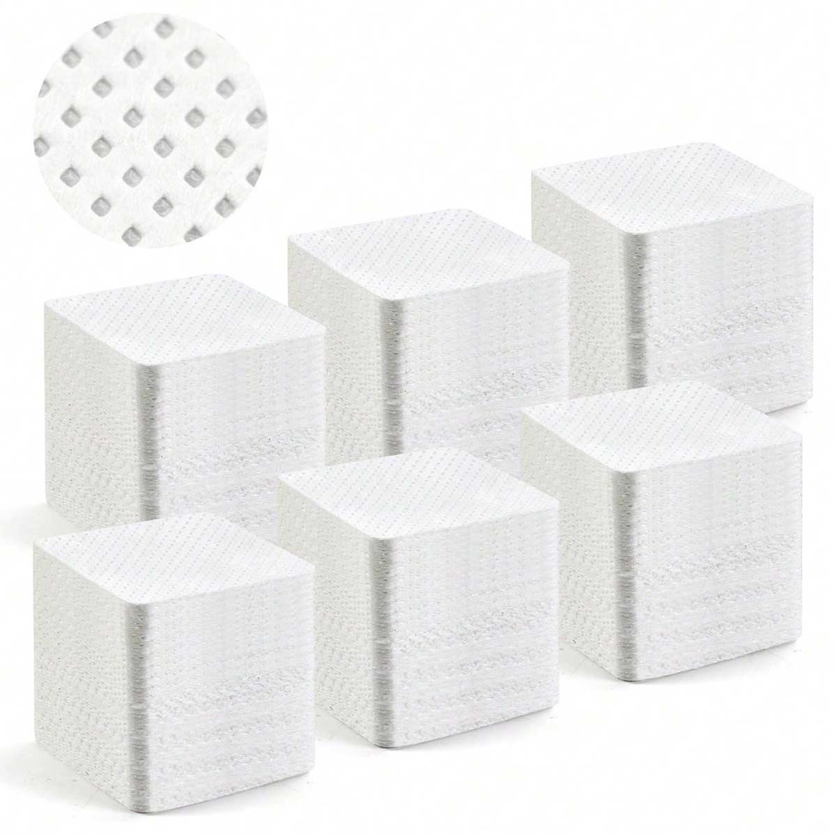 Neatly arranged square nail wipes