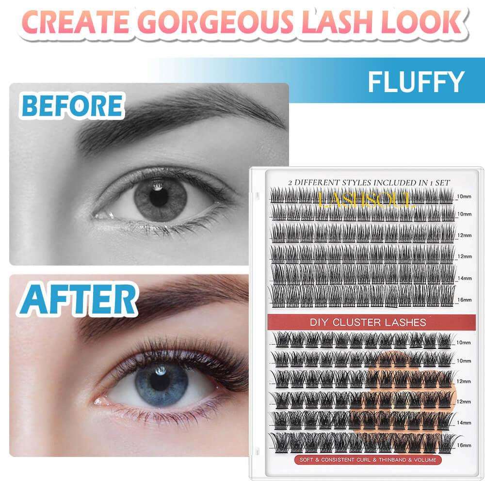 Wispy Hybrid Lashes Extensions - LASHSOUL