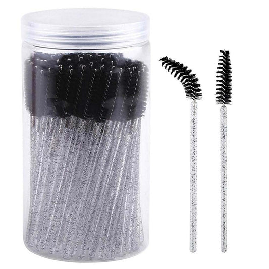 A bottle of black eyelash brush